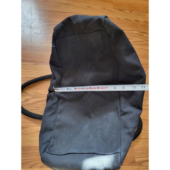 Vtg Hurley Extra Large Amazing Canvas Tote Bag Black with Adjustable Snap Sides - Picture 7 of 7